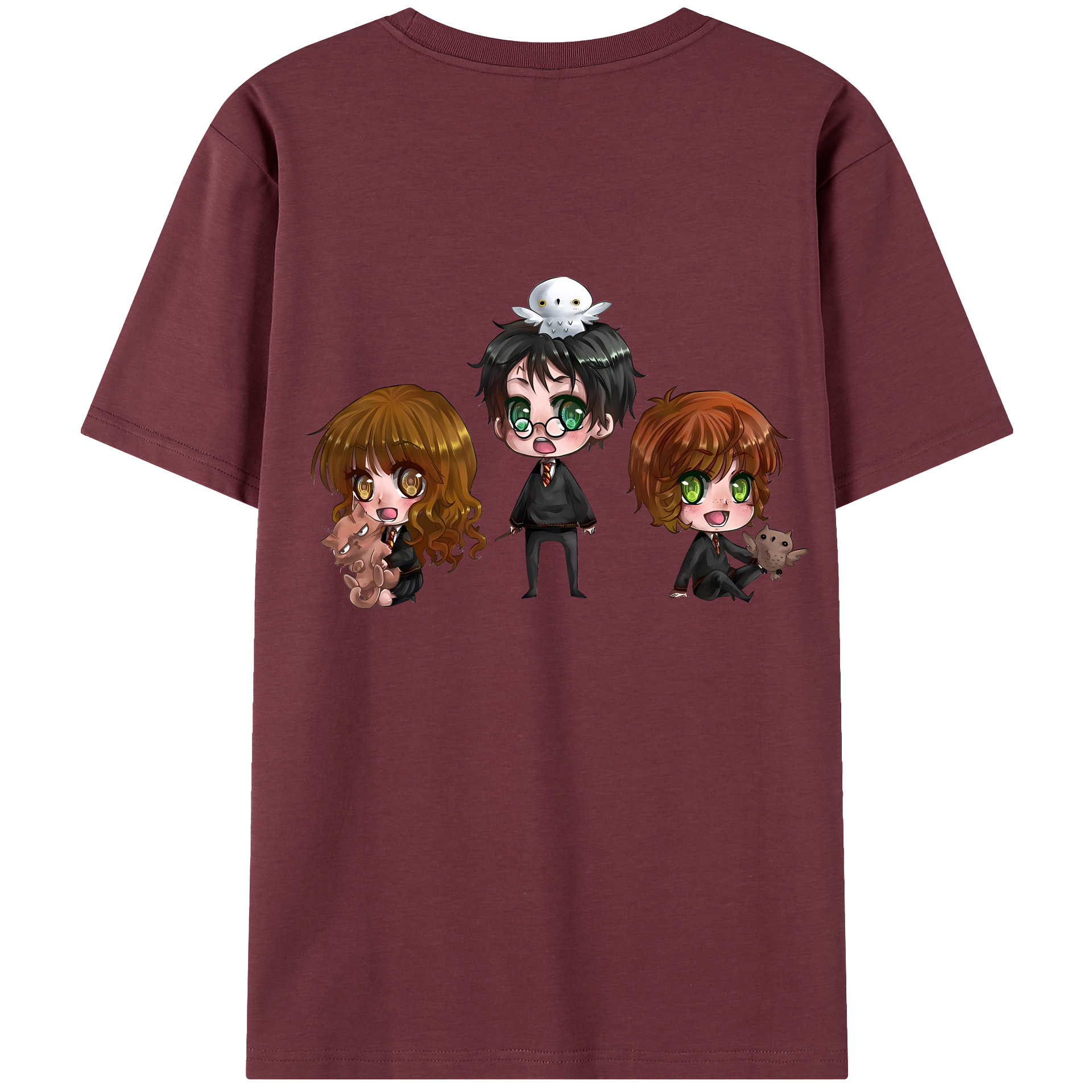 （画像用） Harry Potter ハリー・ポッターシリーズ 綿100％半袖Tシャツ（背面プリント）